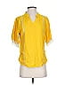 Unbranded 100% Polyester Yellow Short Sleeve Blouse Size S - photo 1