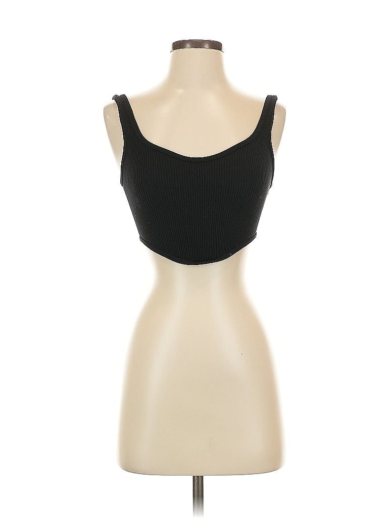 Pre-owned Zara Tank Top Black Strapless Neckline Tops