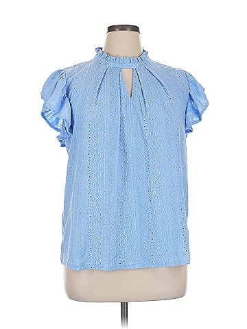 Cable & Gauge Short Sleeve Blouse (view 1)