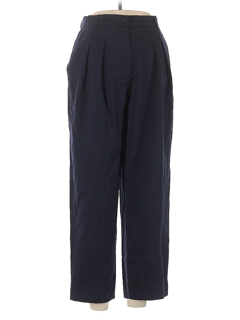 Giorgio Armani 100% Wool Solid Blue Wool Pants Size 12 - photo 1