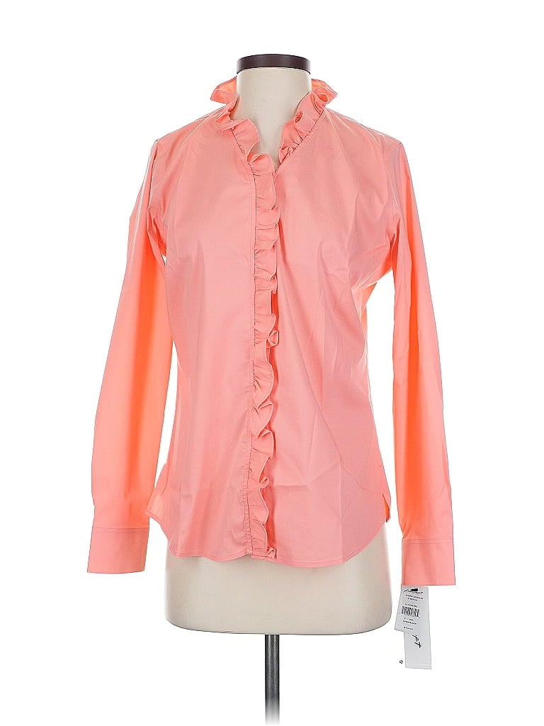 Foxcroft Long Sleeve Button Down Shirt In Orange