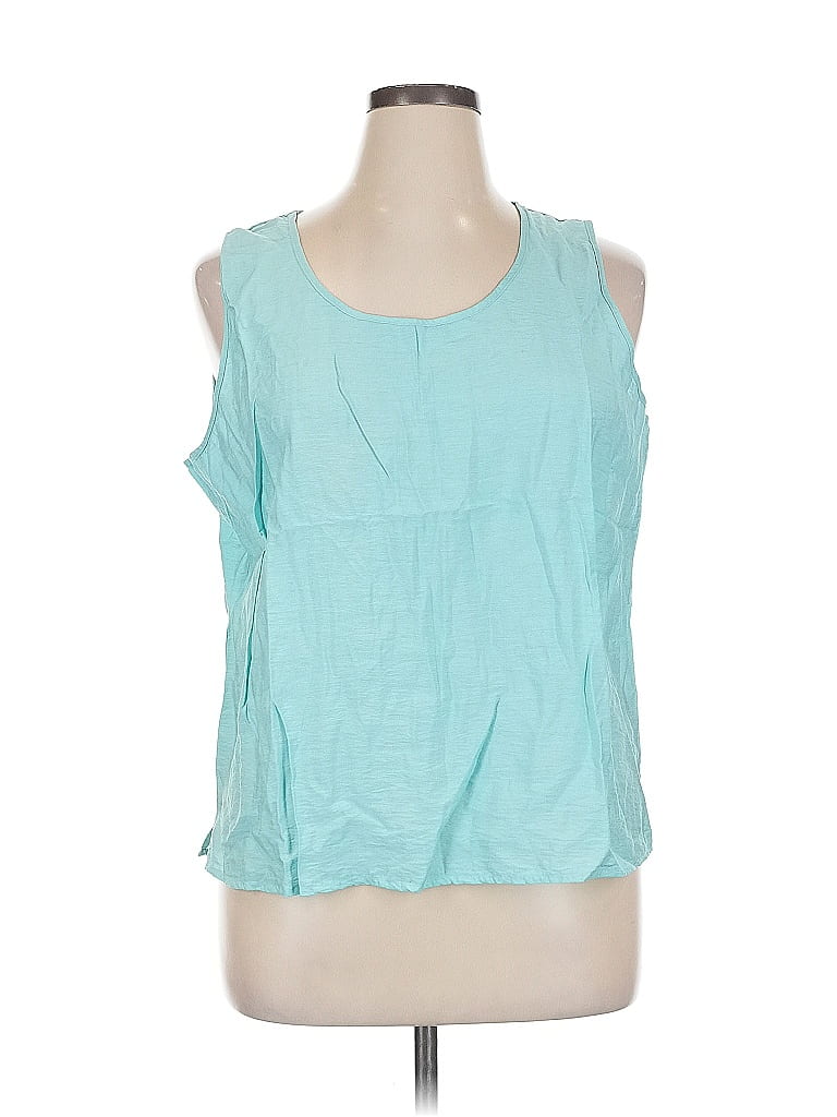 Pre-owned Focus Sleeveless Blouse In Blue