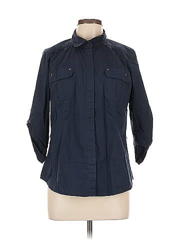Worthington 3/4 Sleeve Button-Down Shirt (view 1)