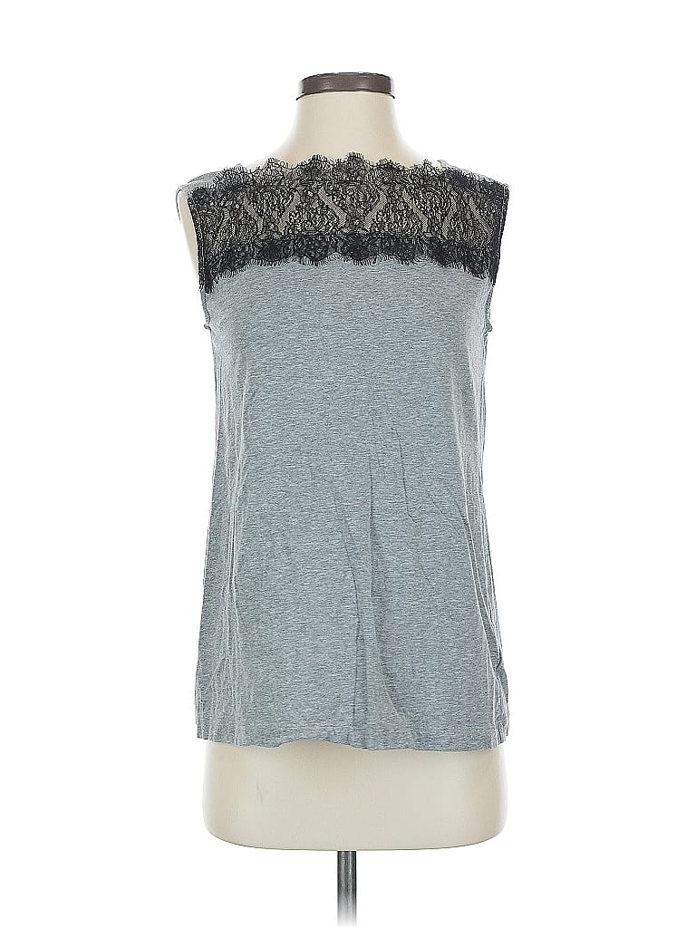 Pre-owned Cabi Sleeveless Top Gray Mock Neckline Tops
