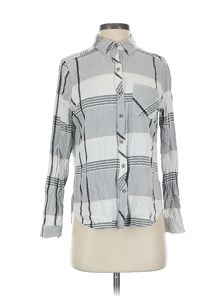 Pre-owned Universal Thread Long Sleeve Blouse In Gray