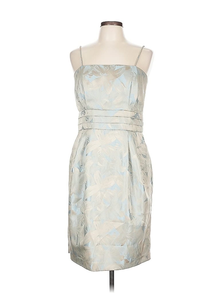 Alex Evenings 100% Polyester Silver Cocktail Dress Size 12 - photo 1