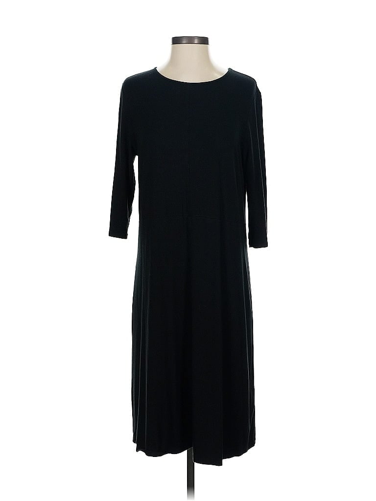 Pre-owned Jjill Casual Dress In Black
