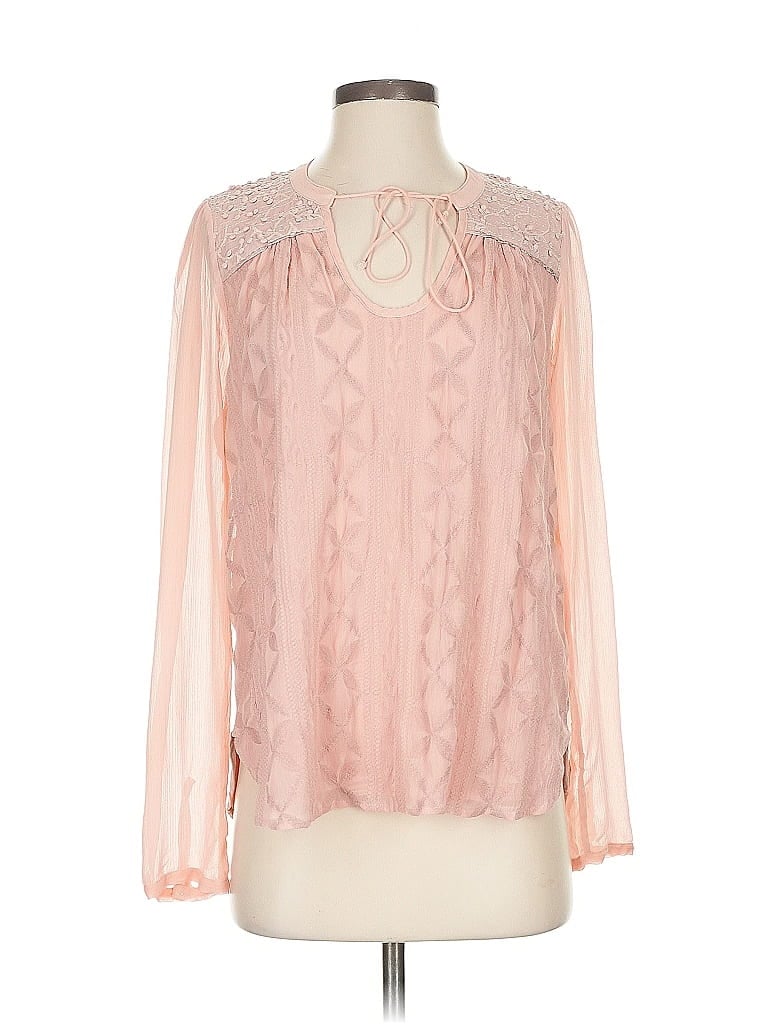Tiny 100% Polyester Pink Long Sleeve Blouse Size S - photo 1