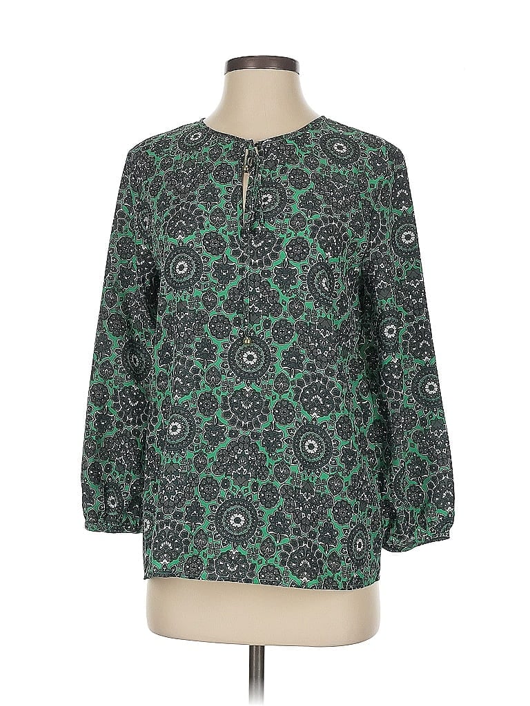 Pre-owned Juicy Couture 3/4 Sleeve Blouse In Green