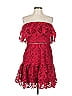 ML Monique Lhuillier 100% Polyester Red Cocktail Dress Size 10 - photo 1