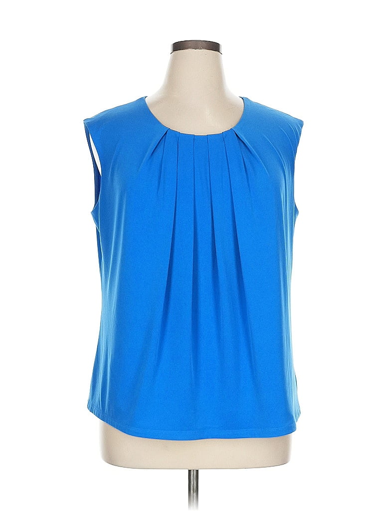 Jones Studio Blue Sleeveless Blouse Size 1X - photo 1