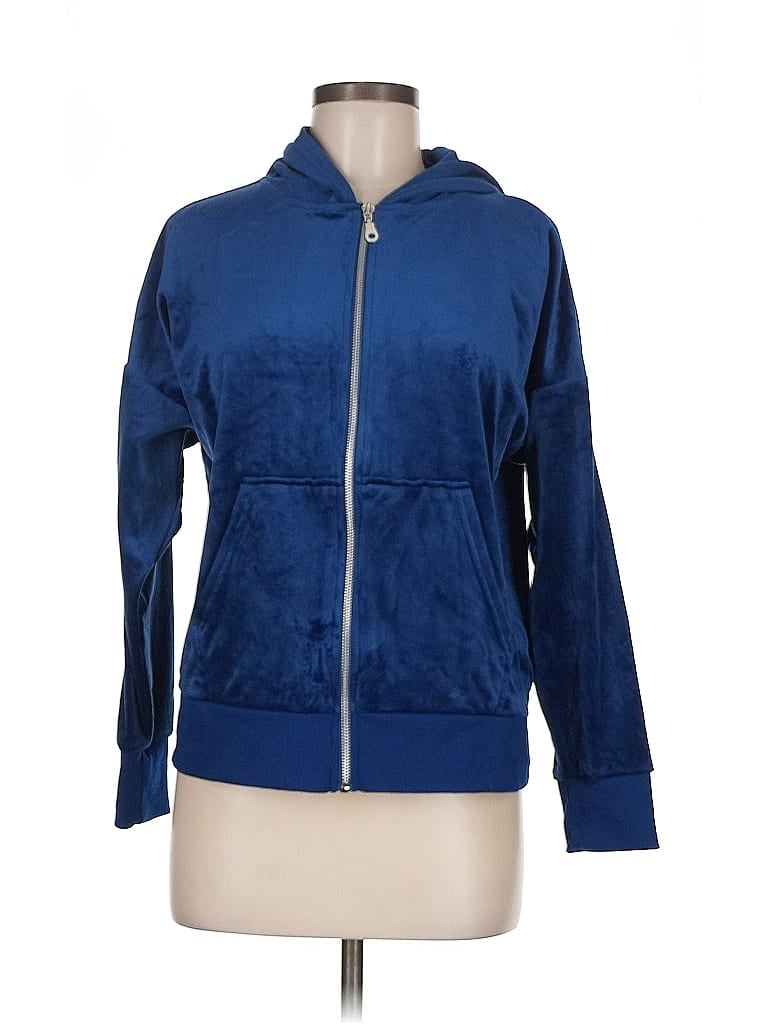 Pre-owned Felina Zip Up Hoodie In Blue
