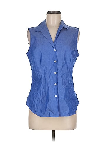 Jones New York Signature Sleeveless Button-Down Shirt (view 1)