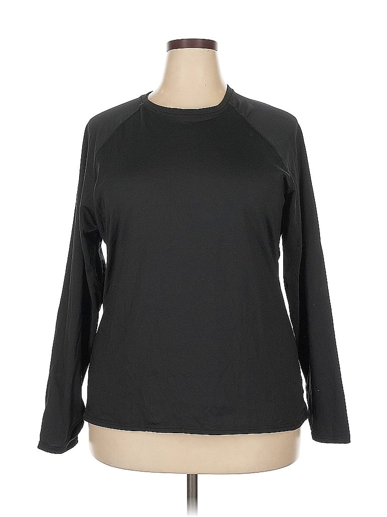 Cuddl Duds Black Long Sleeve T-Shirt Size XXL - photo 1