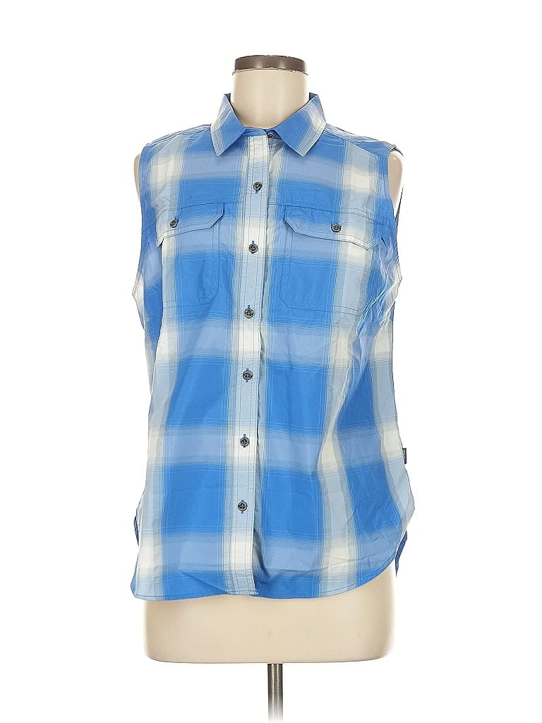 Pre-owned Eddie Bauer Sleeveless Blouse In Blue