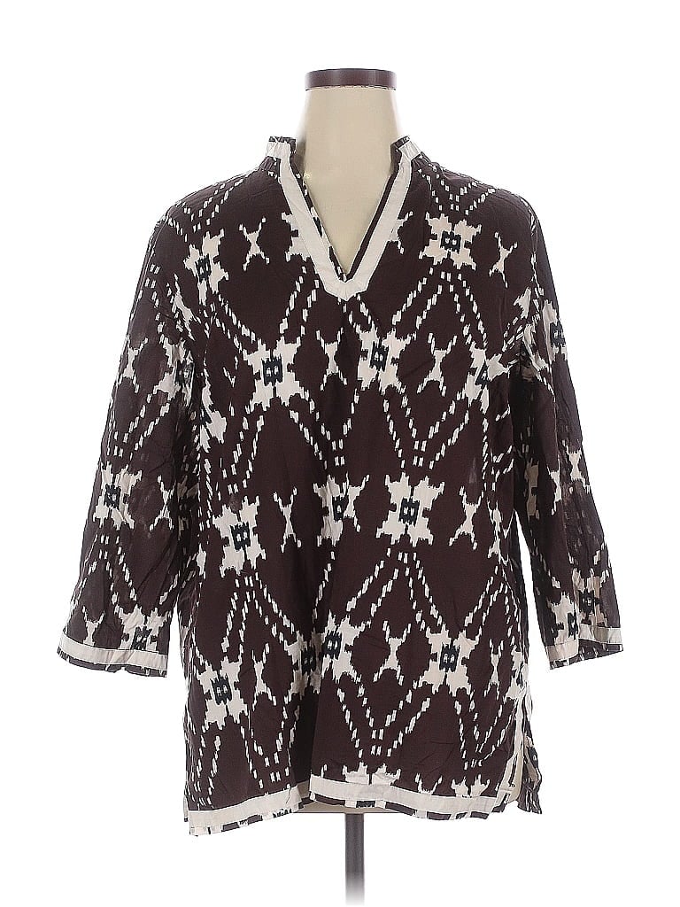 JM Collection 100% Cotton Brown Casual Dress Size 18W - photo 1