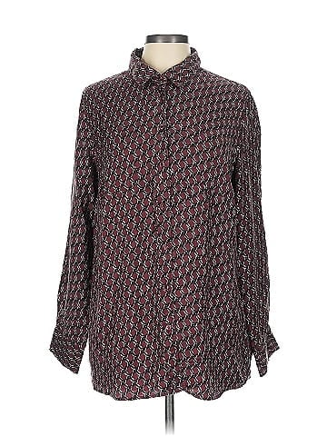 Faconnable Long Sleeve Silk Top (view 1)