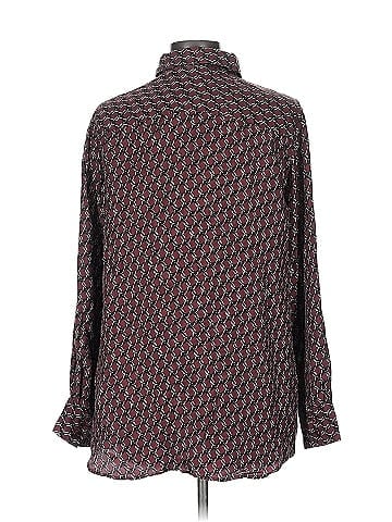 Faconnable Long Sleeve Silk Top (view 2)