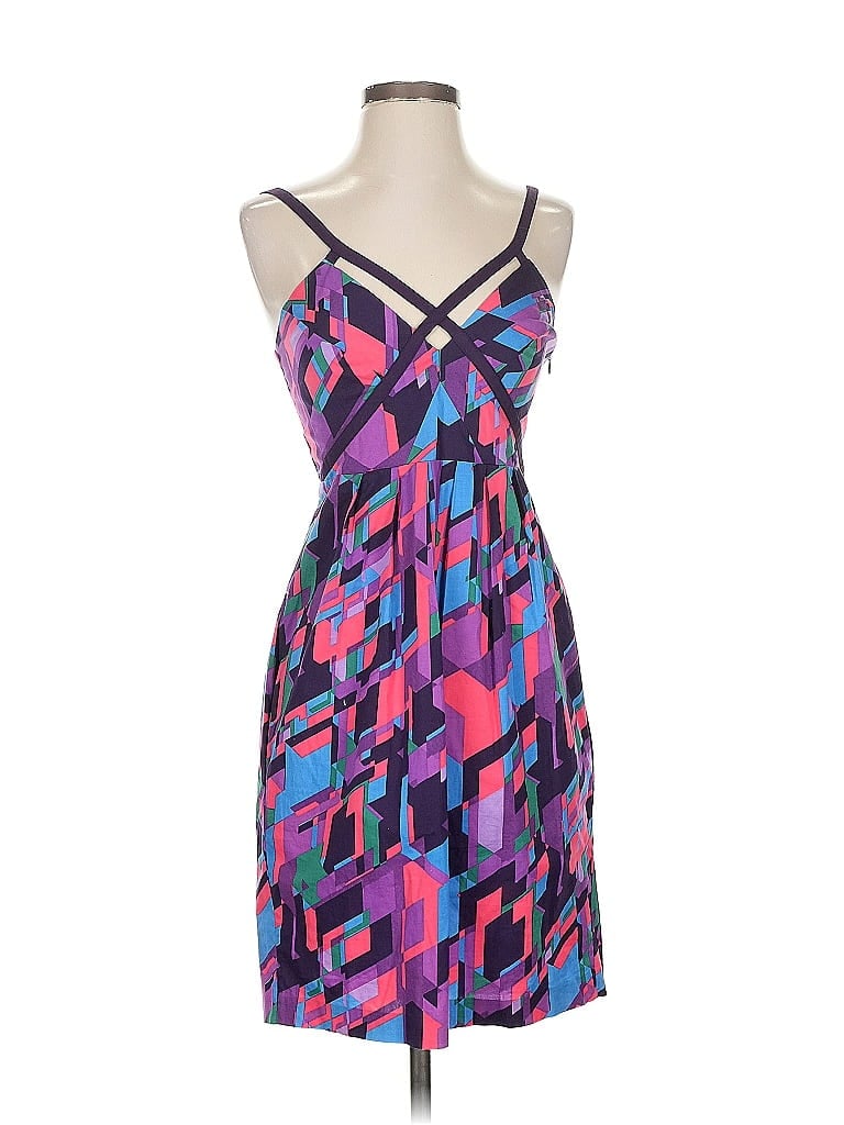 Armani Exchange Graphic Purple Cocktail Dress Size 4 - photo 1