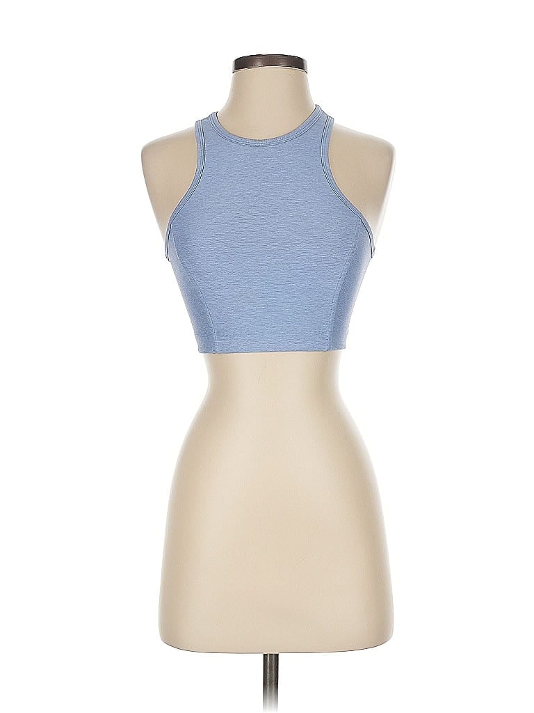 Click to view more detailed imagery on our partner's website Pre-owned Outdoor Voices Tank Top Blue Halter Neckline Tops