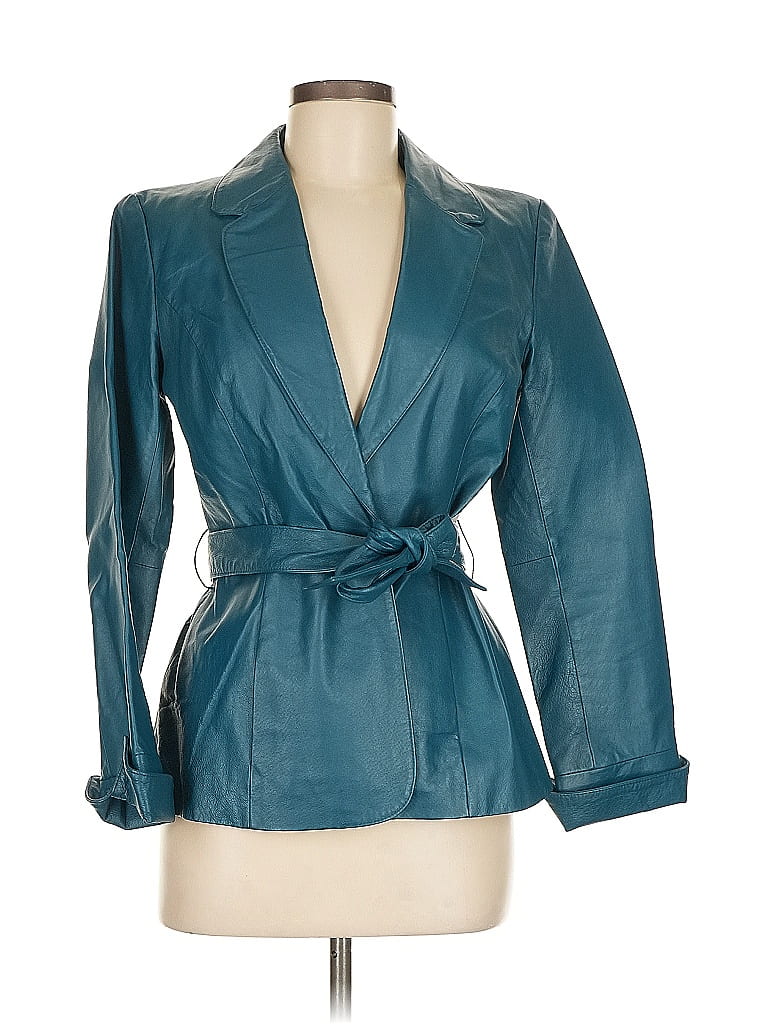 Spiegel 100% Polyester Teal Blazer Size 6 - photo 1