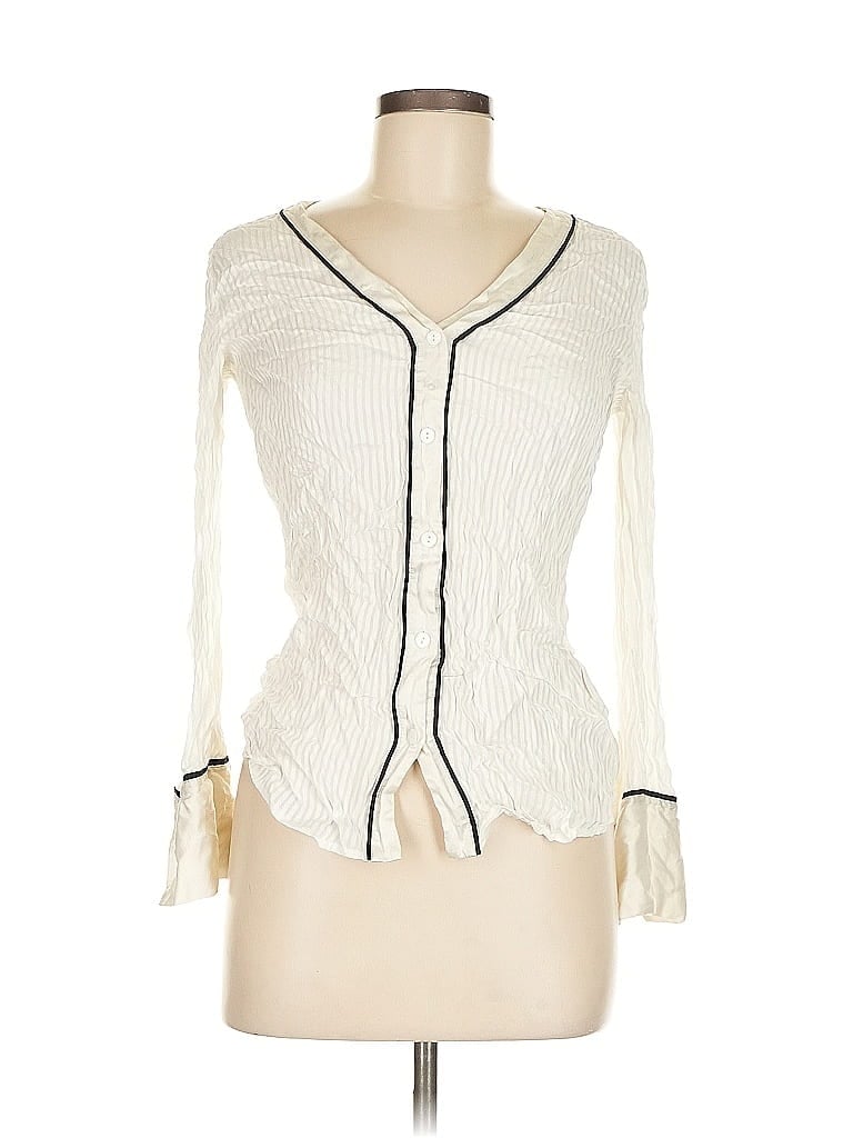 Click to view more detailed imagery on our partner's website Pre-owned Club Monaco Long Sleeve Blouse In White