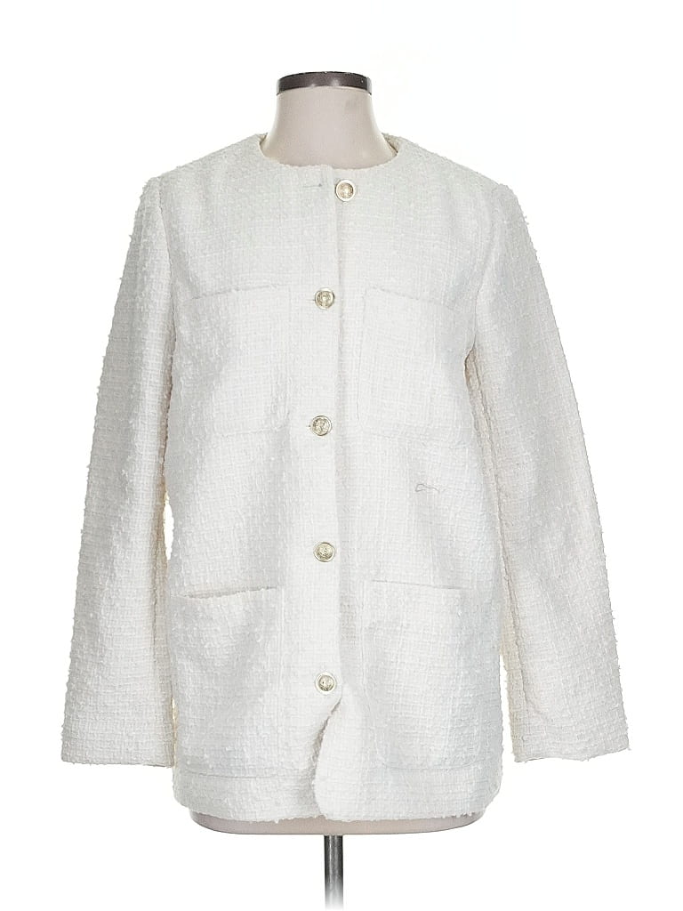 Pre-owned H&m Coat In White