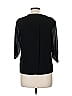Naked Zebra 100% Polyester Black 3/4 Sleeve Blouse Size M - photo 2