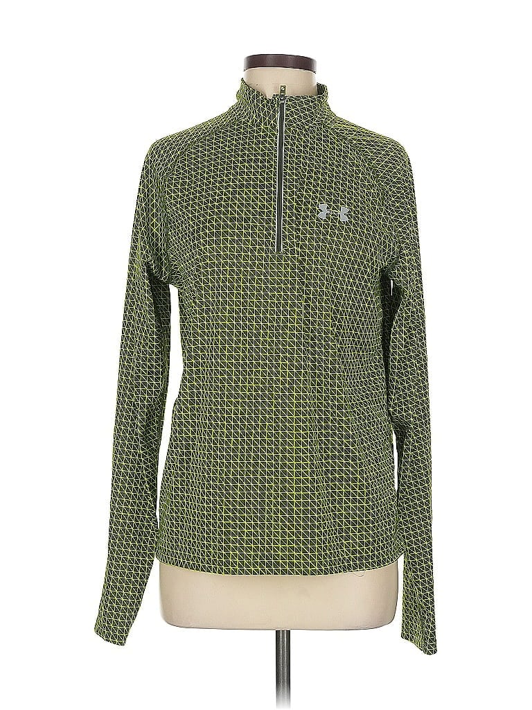 Pre-owned Under Armour Long Sleeve Blouse In Green
