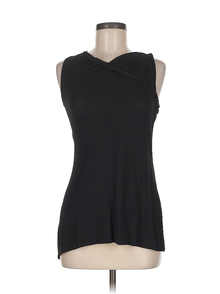 Pre-owned Unbranded Sleeveless Top Black One Shoulder Neckline Tops