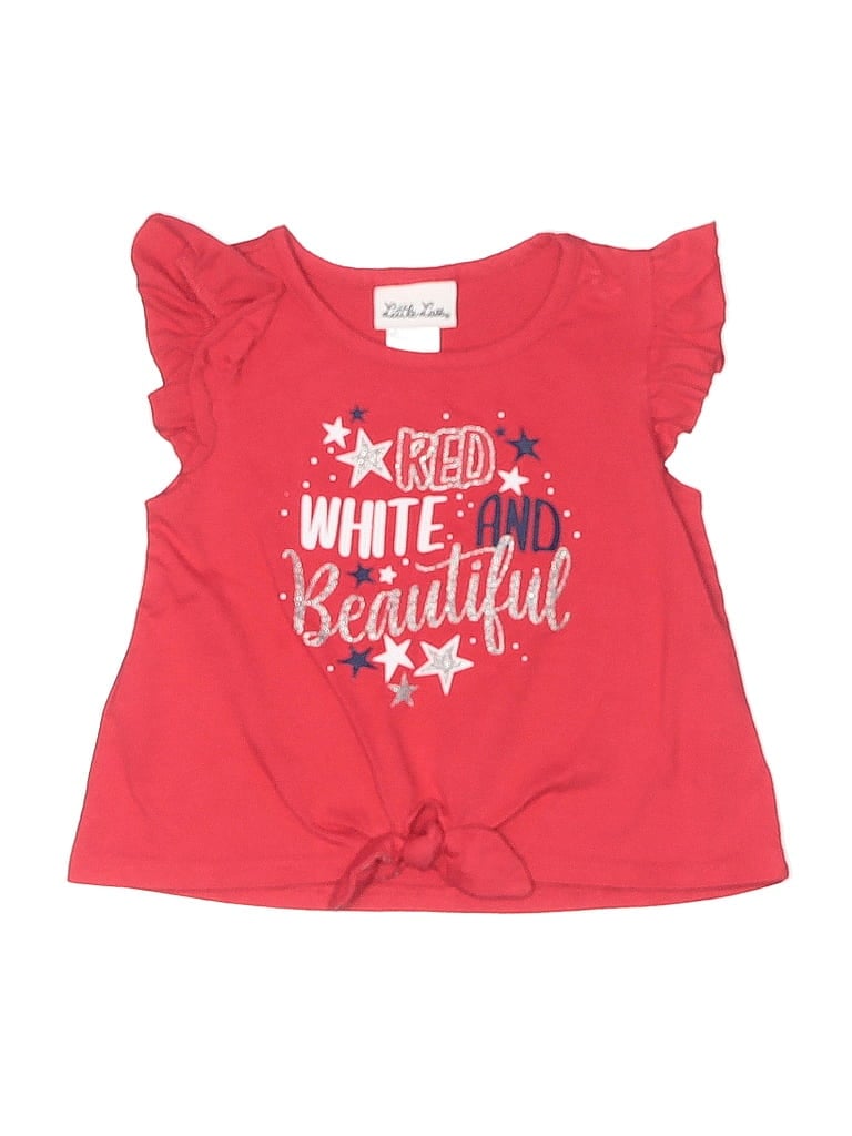Pre-owned Little Lass Kids' Sleeveless T-shirt In Red