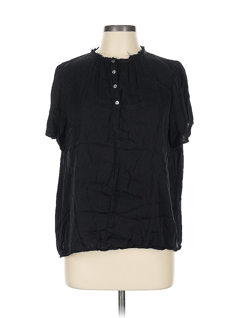 TRUTH BY REPUBLIC Pre-owned Short Sleeve Blouse In Black
