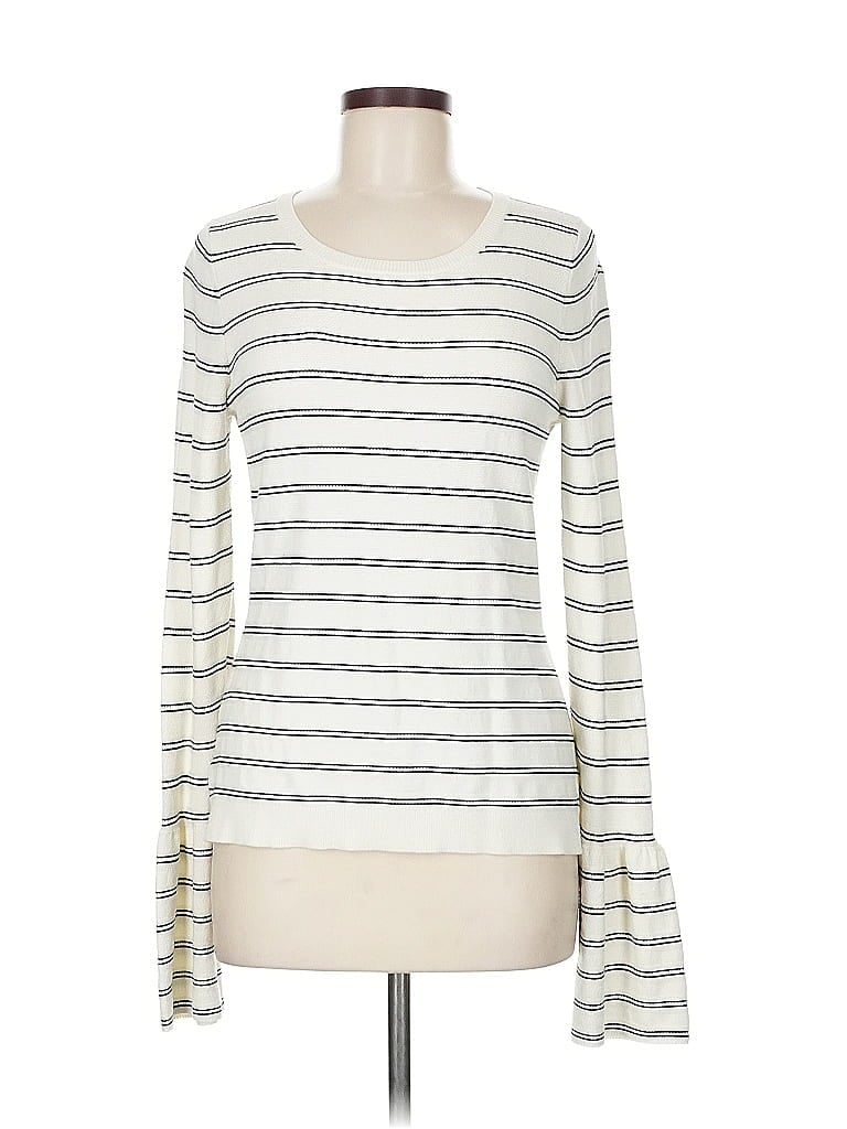 Pre-owned Ann Taylor Pullover Sweater In White