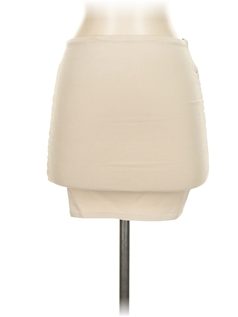 Dissh Solid Ivory Casual Skirt Size S - photo 1