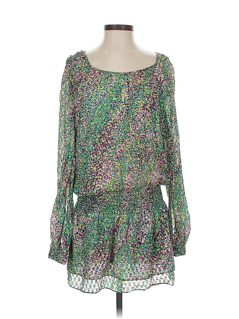 Pre-owned Bcbgmaxazria Long Sleeve Blouse In Green