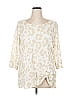Belle By Kim Gravel Ivory 3/4 Sleeve Blouse Size 1X - photo 1