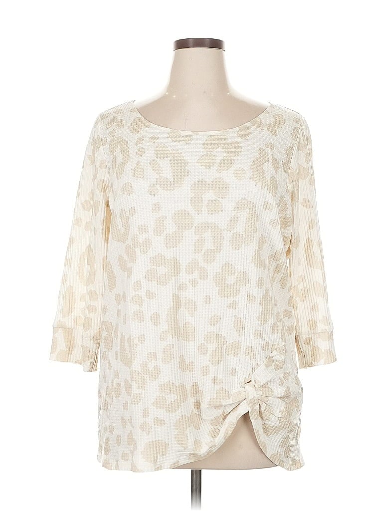 Belle By Kim Gravel Ivory 3/4 Sleeve Blouse Size 1X - photo 1