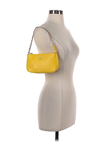 Coach Yellow Leather Clutch One size