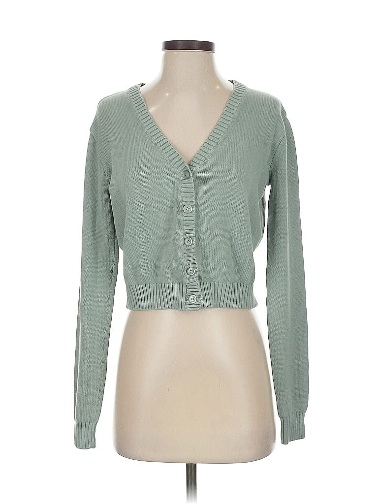 Pre-owned John Galt Cardigan Sweater In Green