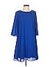 Apt. 9 100% Polyester Solid Blue Casual Dress Size 4 - photo 1