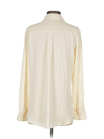Theory Long Sleeve Silk Top (view 2)