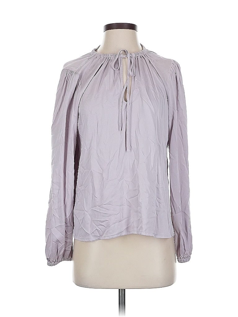 Pre-owned Cloth & Stone Long Sleeve Blouse In Purple