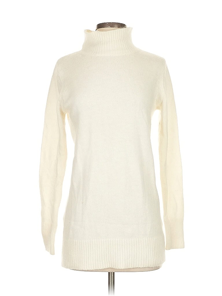 Pre-owned Zara Turtleneck Sweater In White