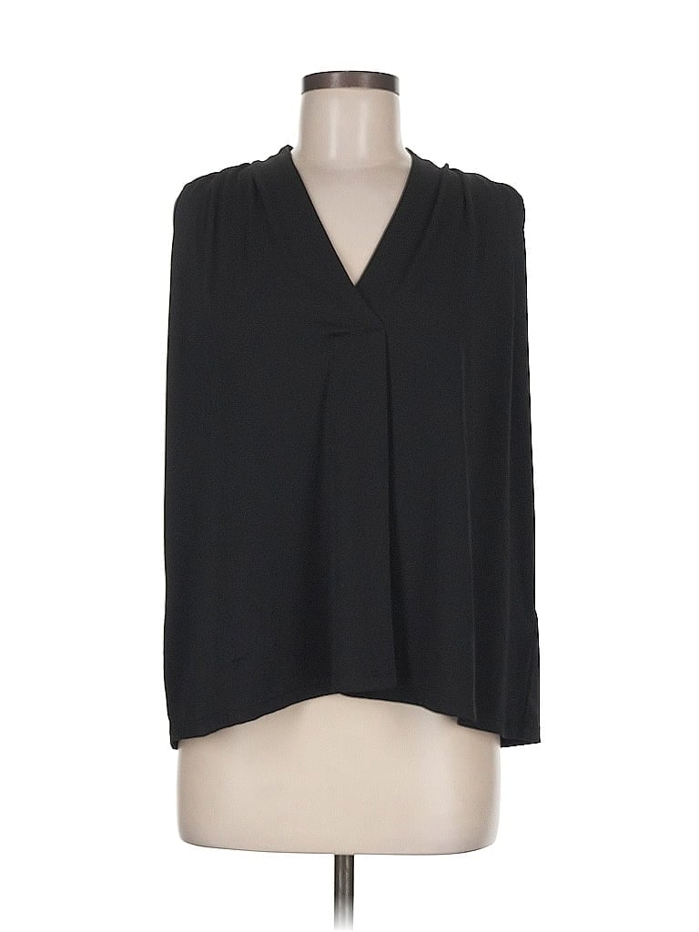 Pre-owned H&m Long Sleeve Blouse In Black