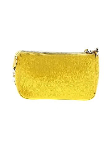 Coach Yellow Leather Clutch One size