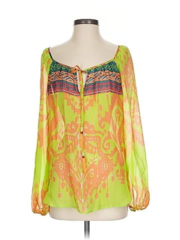 Hale Bob Long Sleeve Silk Top (view 1)