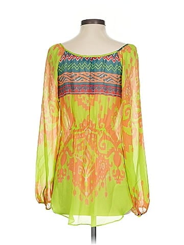 Hale Bob Long Sleeve Silk Top (view 2)