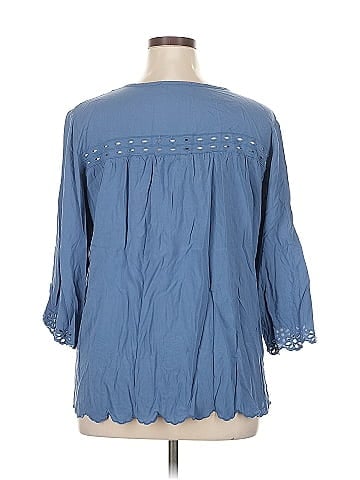 Solitaire 3/4 Sleeve Blouse (view 2)