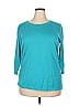 August Silk 100% Cotton Teal Pullover Sweater Size 2X - photo 1