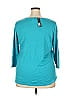 August Silk 100% Cotton Teal Pullover Sweater Size 2X - photo 2